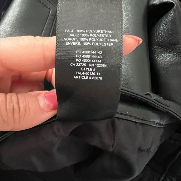 ARITZIA WILFRED FREE Melina Faux Leather Black Pants Size 8 - Picture 7 of 9